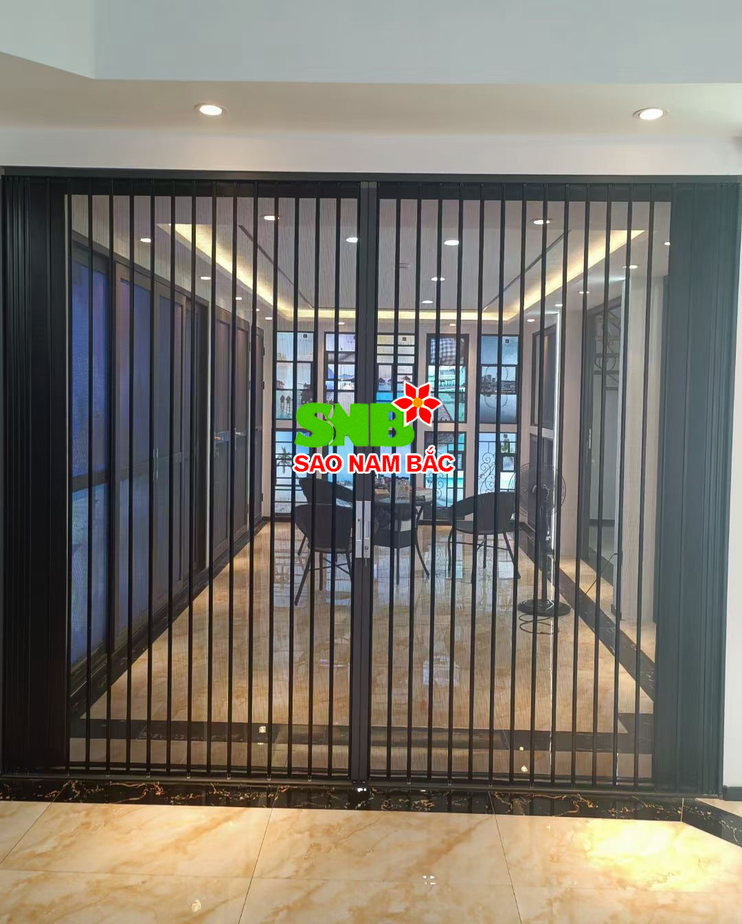 Cửa xếp lá nhôm Sao Nam Bắc
